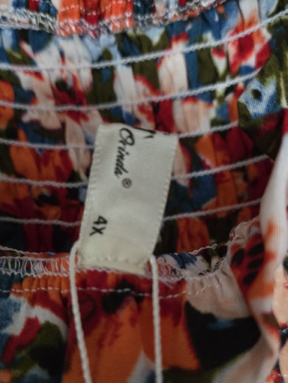 Kohl's Multicolor Floral Maxi Size 4X Dress with Red & Blue Accents - Picture 4 of 5